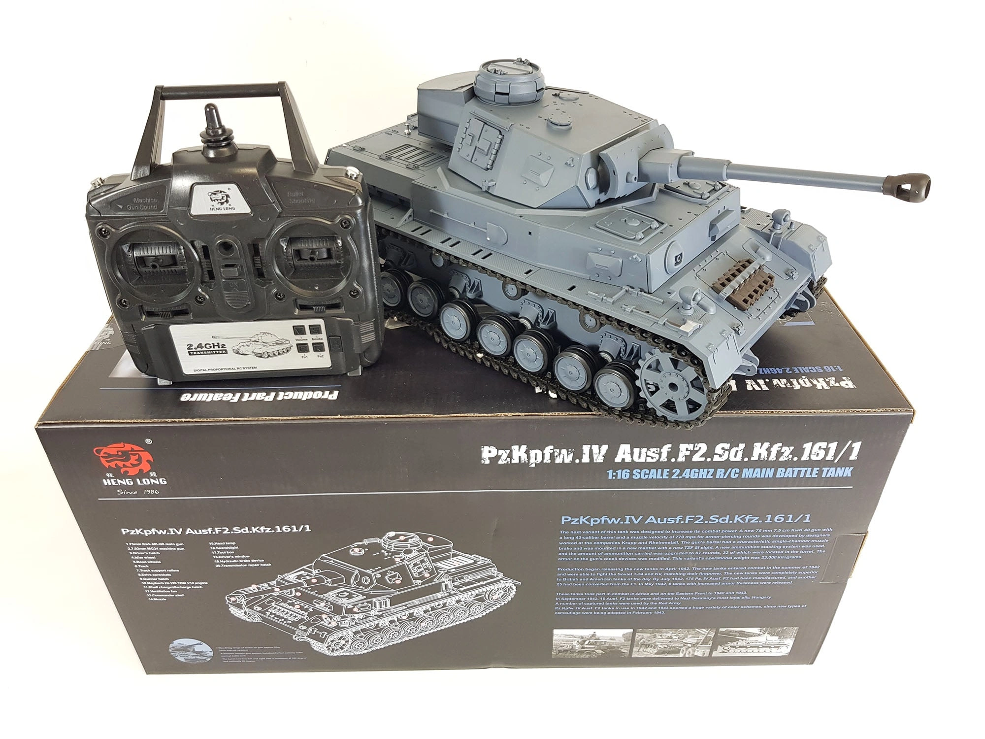 Heng Long 1/16 Panzer IV Tank BB Battle Ready Remote Control Action